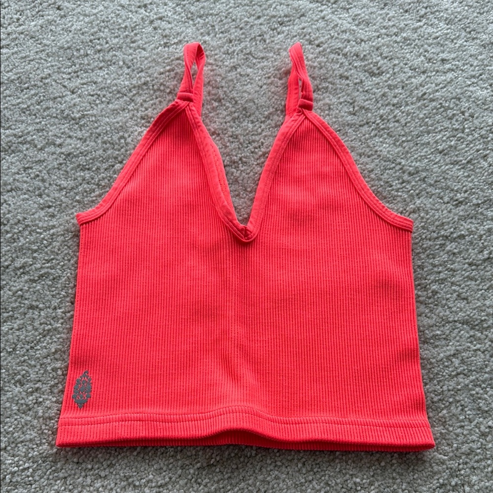 FP Movement neon orange Ribbed Crop Top - size M/L